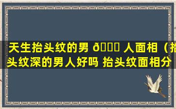 天生抬头纹的男 🐘 人面相（抬头纹深的男人好吗 抬头纹面相分析）